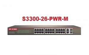 IP-COM S3300-26-PWR-M 24-Port 10/100Mbps + 2 Gigabit Web Sma