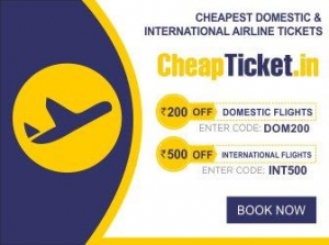 Flat Rs 200 Off on Domestic and Flat Rs. 500 Off On Internat