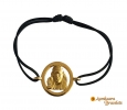 Auspicious Sai Baba Gold Bracelet On size adjustable thread