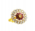 Buy Fashion Kundan Meenakari Finger Rings for Women Online